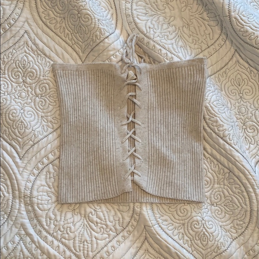 Strapless tube top cream colored